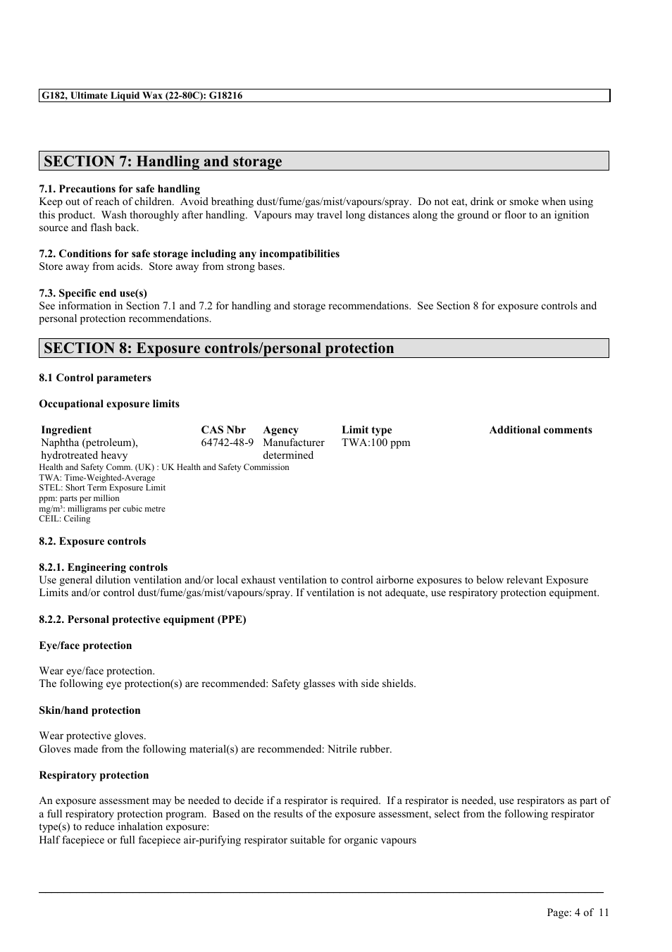 MEGUIAR'S G182 User Manual | Page 4 / 11