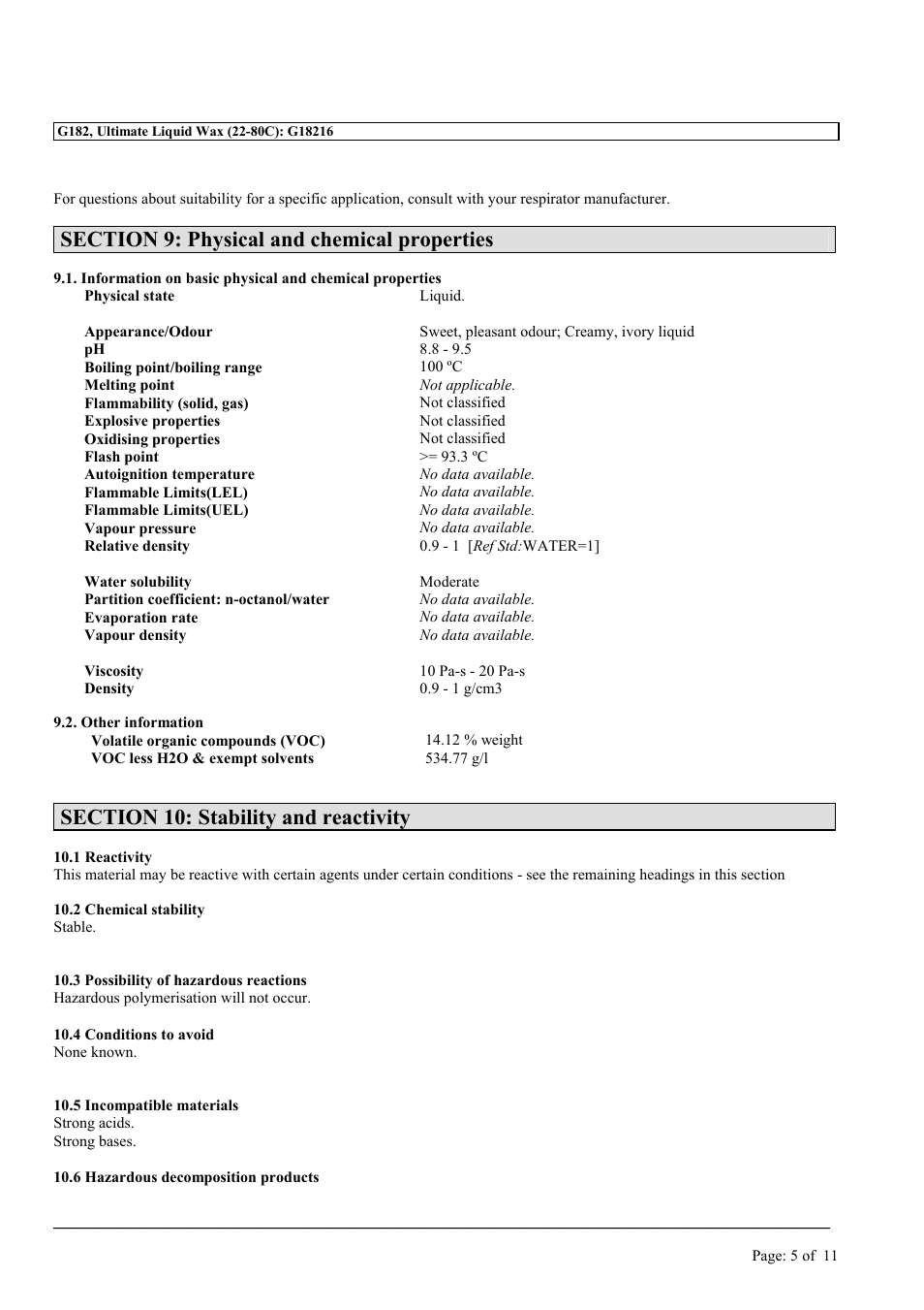 MEGUIAR'S G182 User Manual | Page 5 / 11