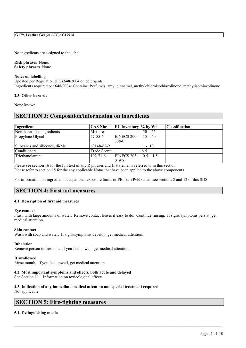 MEGUIAR'S G179 User Manual | Page 2 / 10