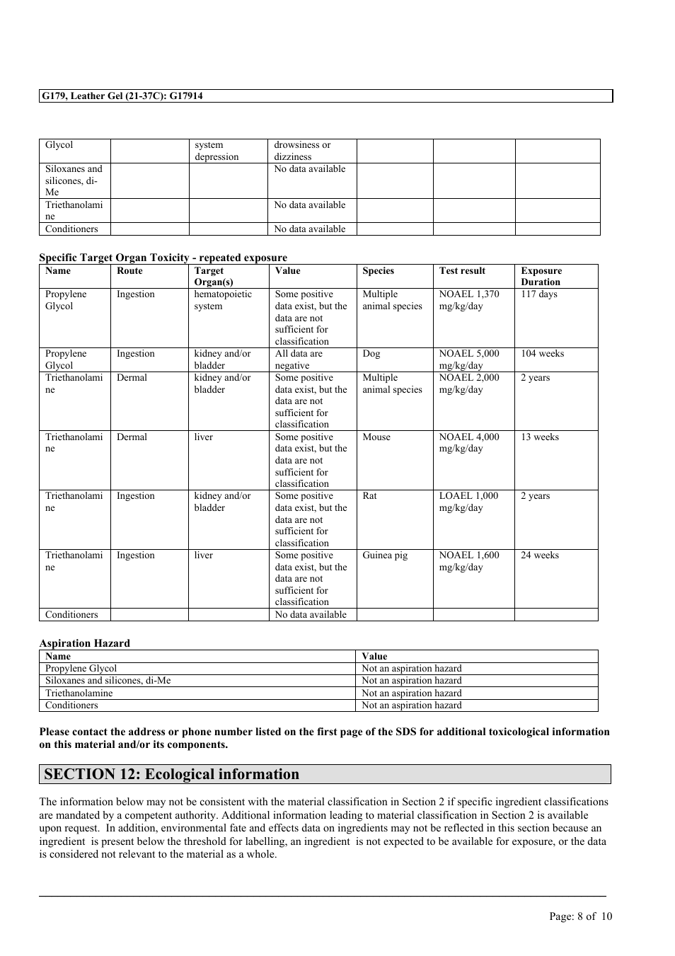 MEGUIAR'S G179 User Manual | Page 8 / 10