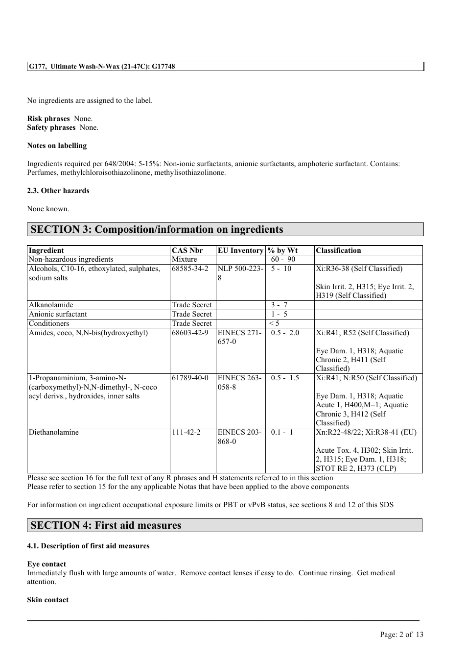 MEGUIAR'S G177 User Manual | Page 2 / 13