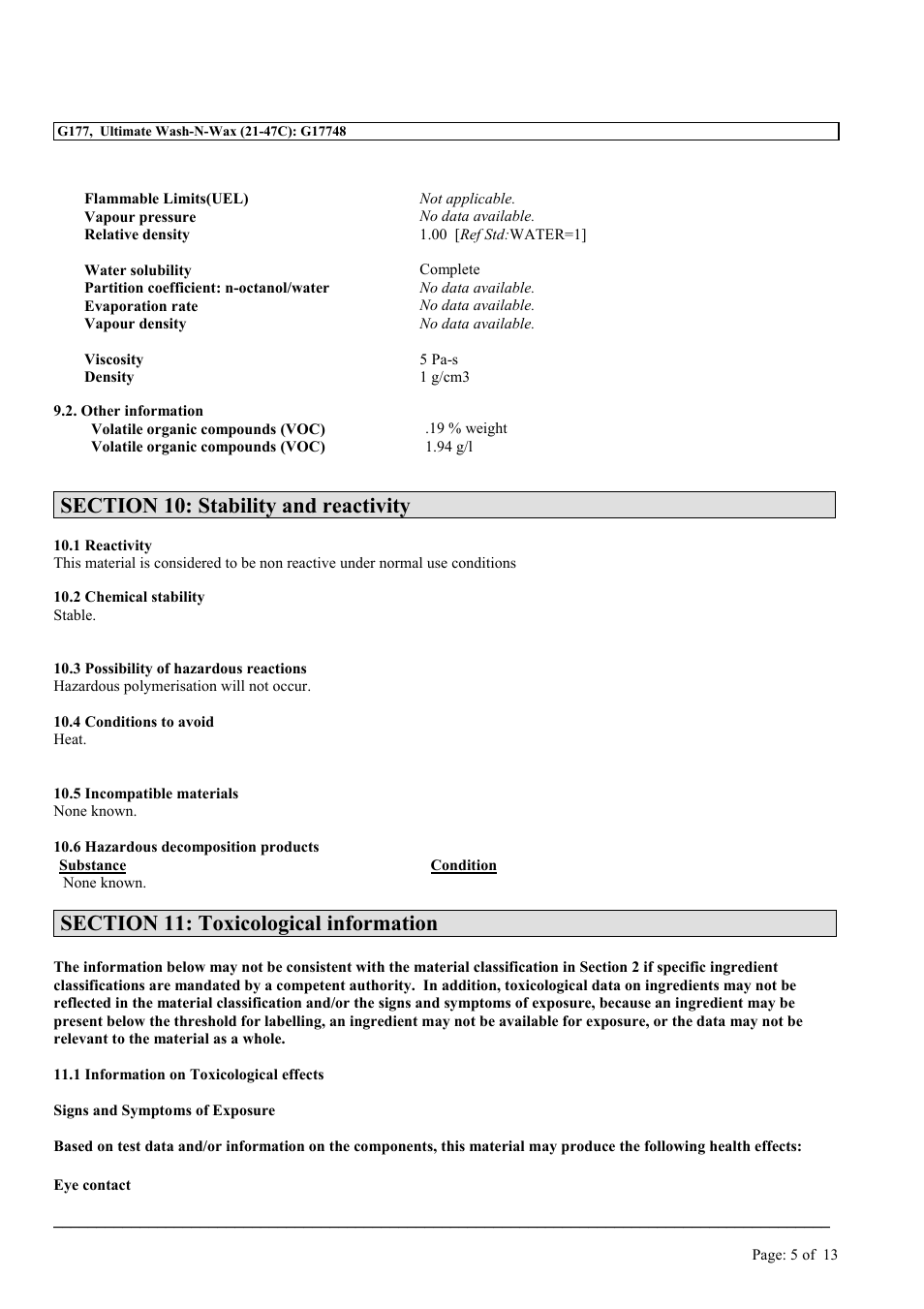 MEGUIAR'S G177 User Manual | Page 5 / 13