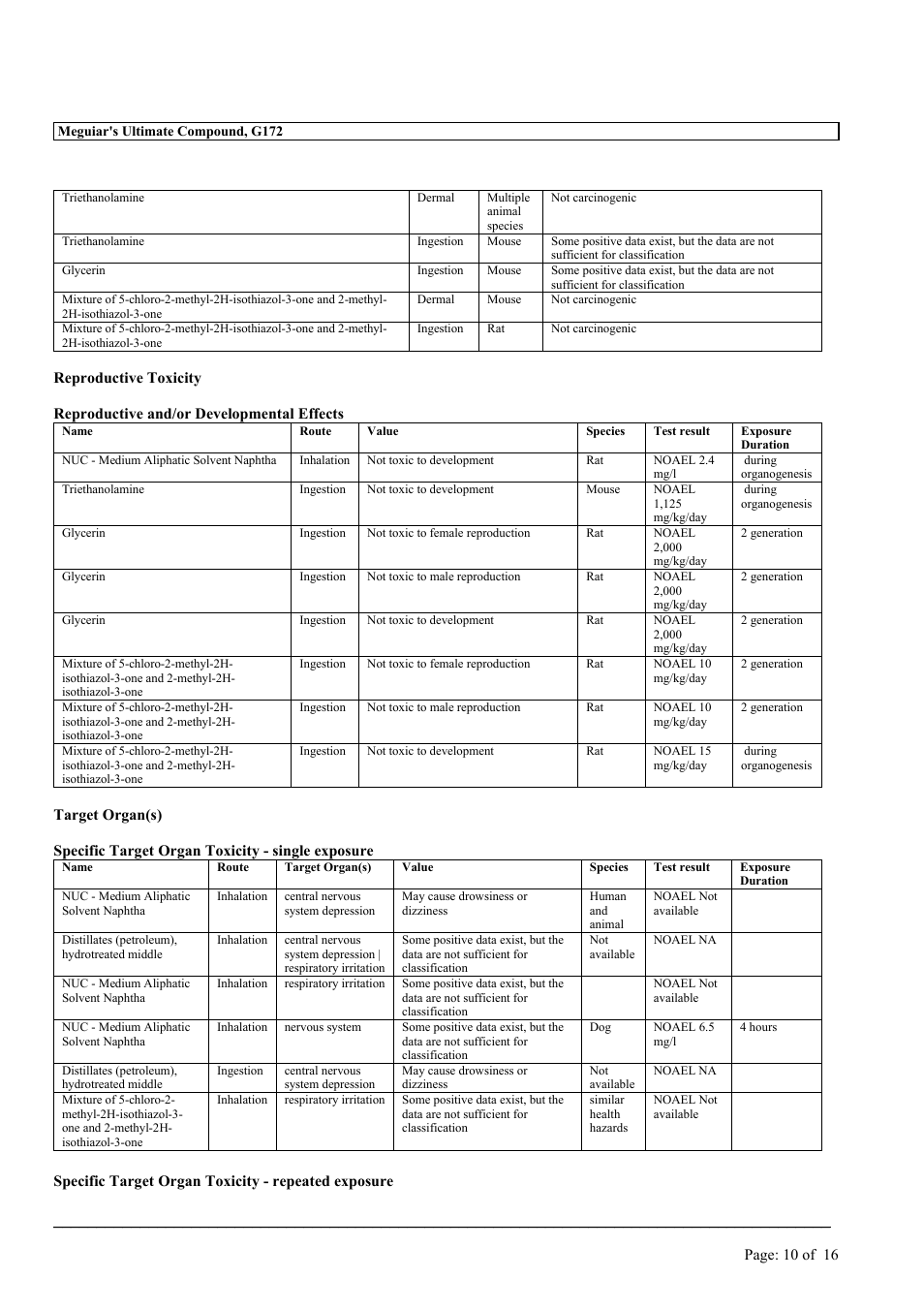 MEGUIAR'S G172 User Manual | Page 10 / 16