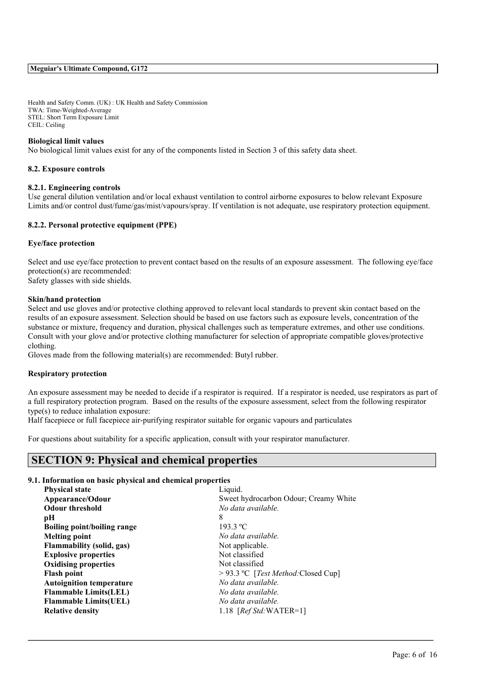 MEGUIAR'S G172 User Manual | Page 6 / 16