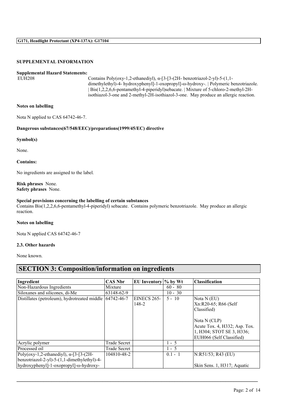 MEGUIAR'S G171 User Manual | Page 2 / 14