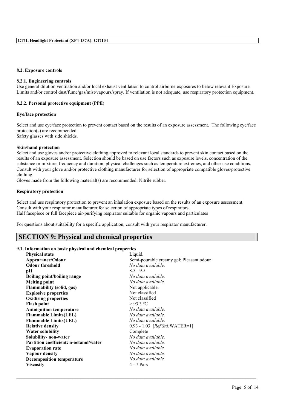 MEGUIAR'S G171 User Manual | Page 5 / 14