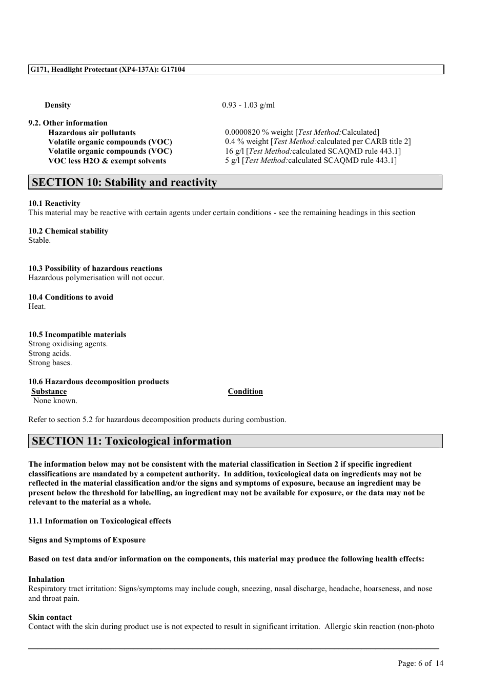 MEGUIAR'S G171 User Manual | Page 6 / 14