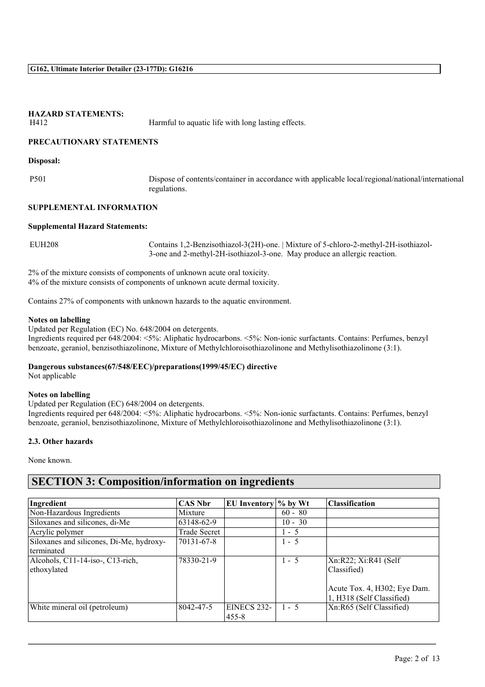 MEGUIAR'S G162 User Manual | Page 2 / 13