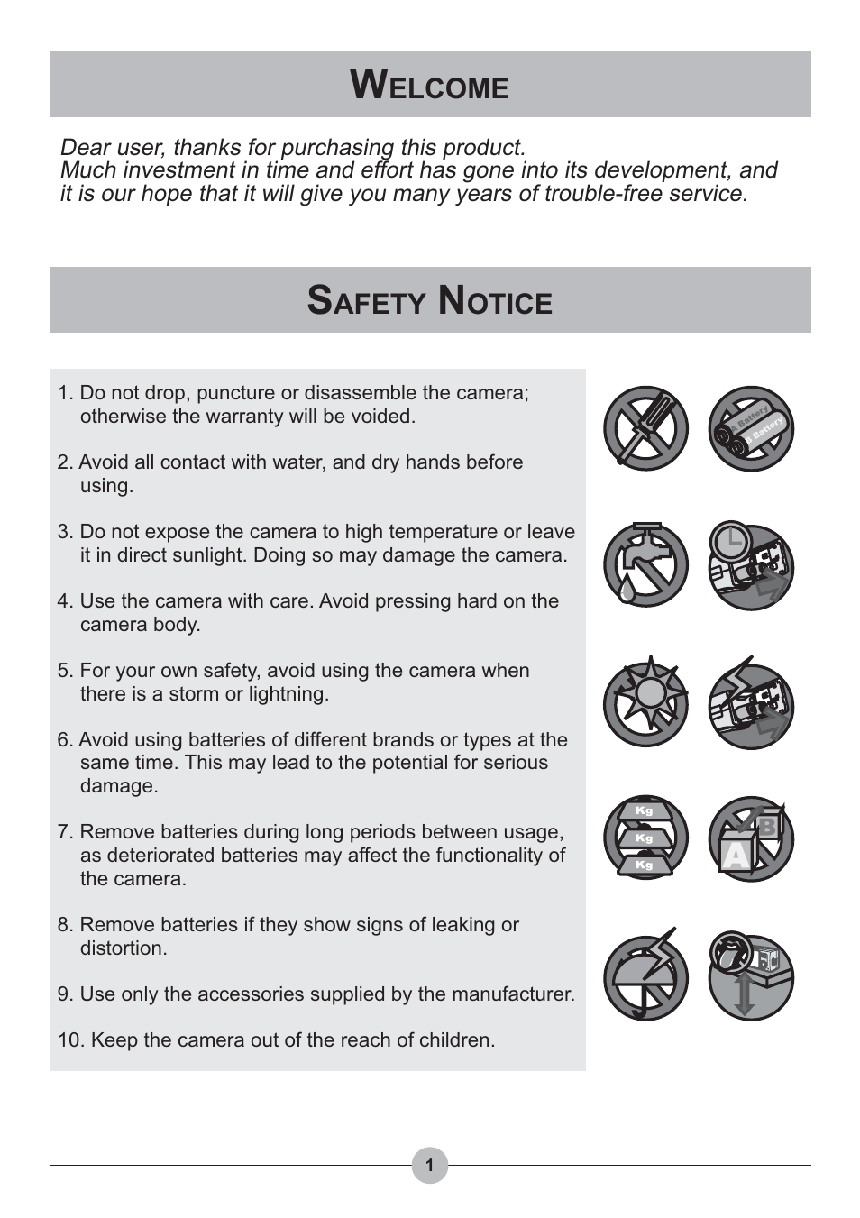 Elcome, Afety, Otice | AIPTEK Pocket DV 4100 User Manual | Page 2 / 44
