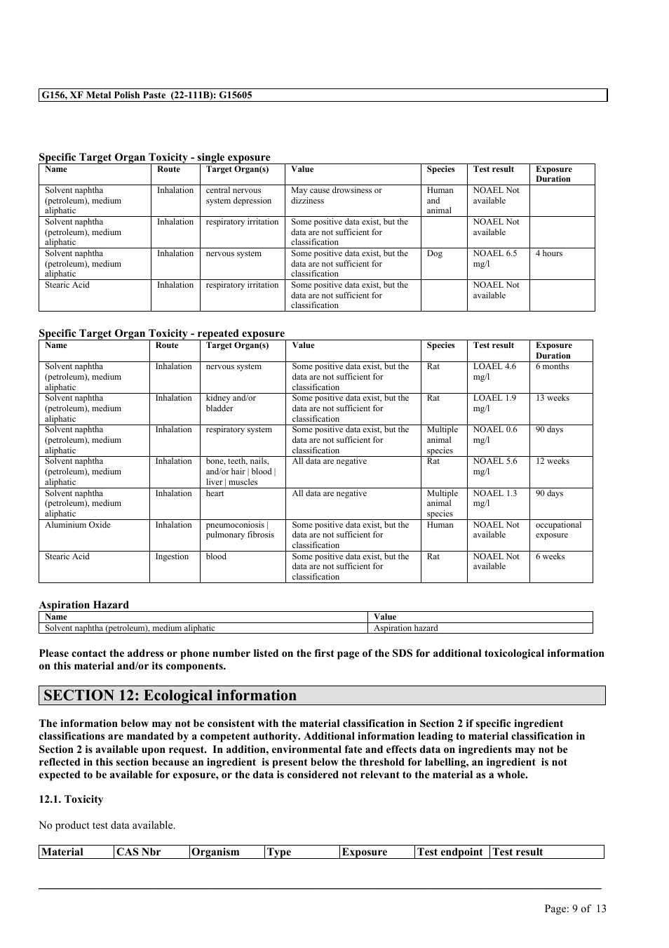 MEGUIAR'S G156 User Manual | Page 9 / 13