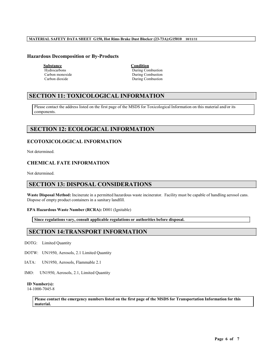 MEGUIAR'S G150 User Manual | Page 6 / 7