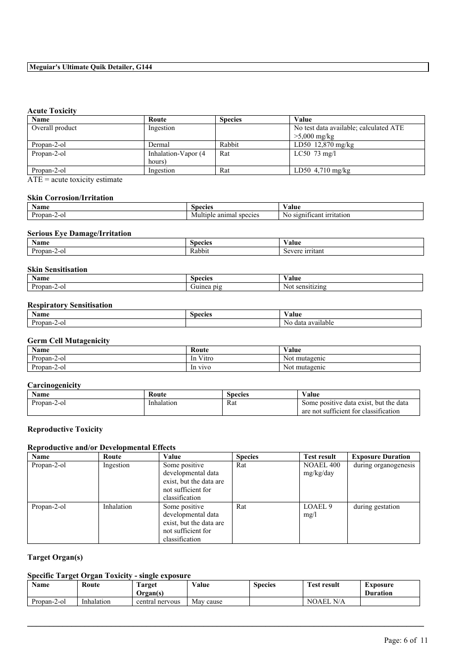 MEGUIAR'S G144 User Manual | Page 6 / 11