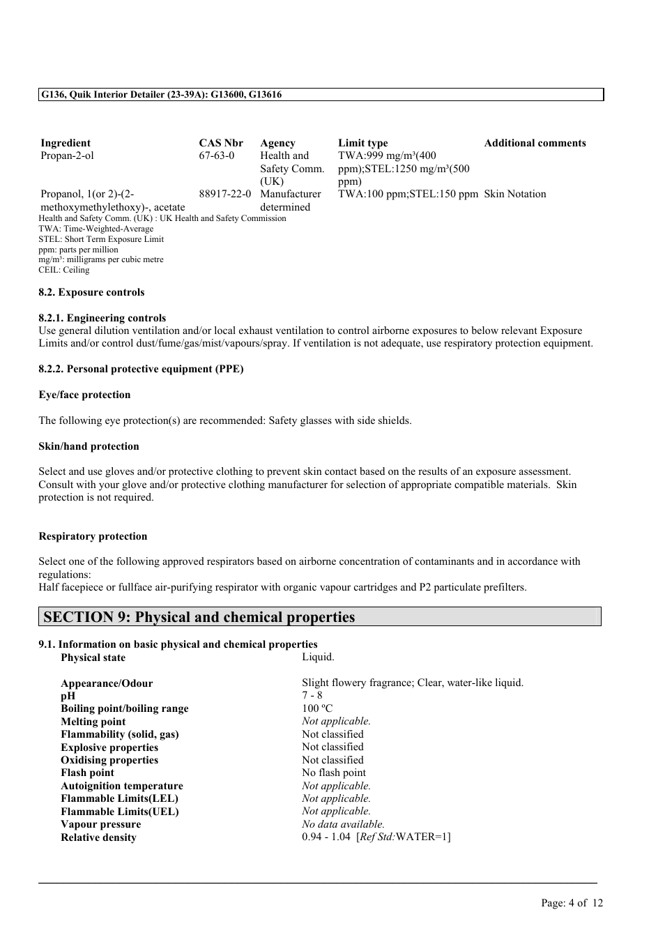 MEGUIAR'S G136 User Manual | Page 4 / 12