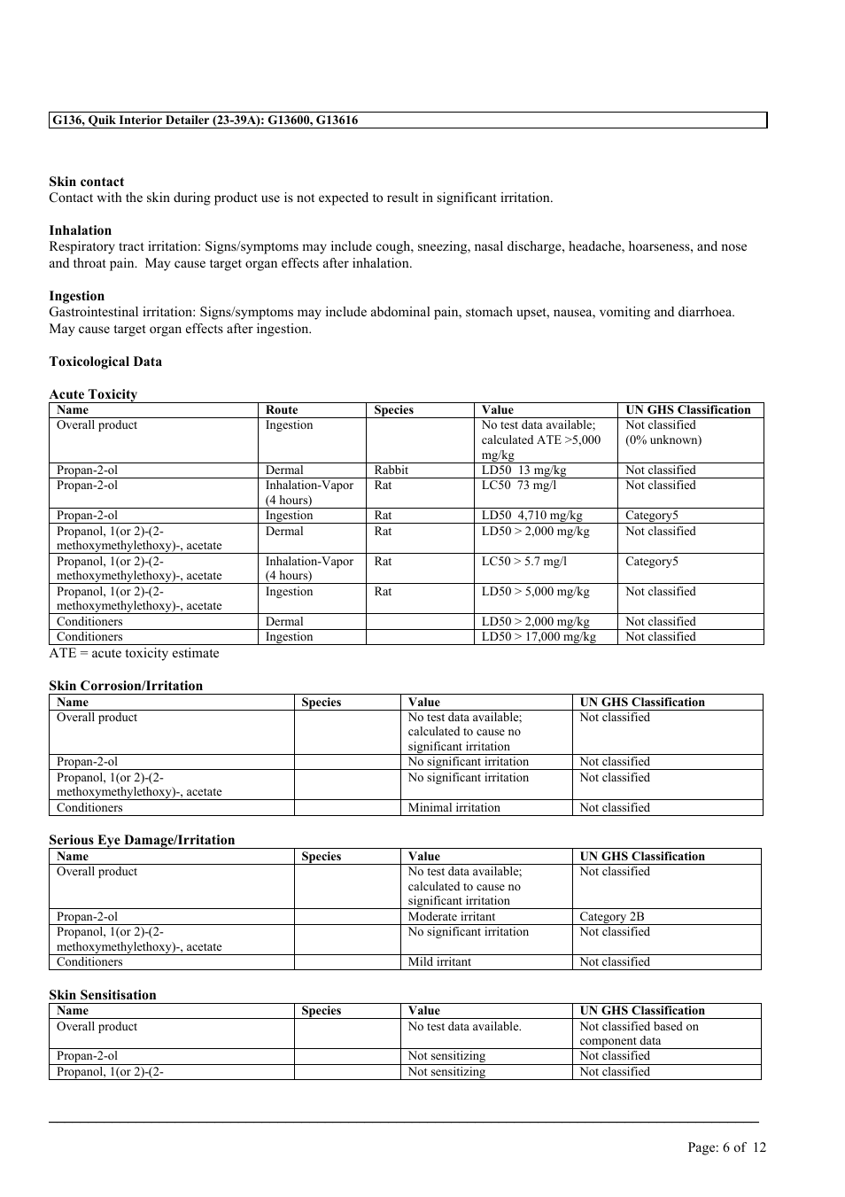 MEGUIAR'S G136 User Manual | Page 6 / 12