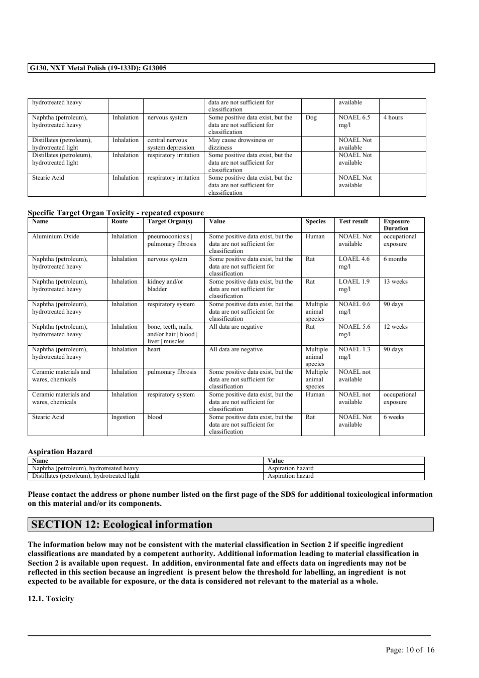 MEGUIAR'S G130 User Manual | Page 10 / 16