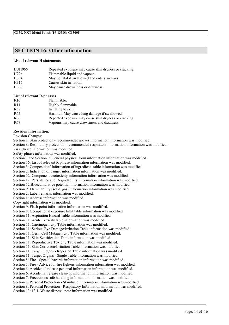 MEGUIAR'S G130 User Manual | Page 14 / 16