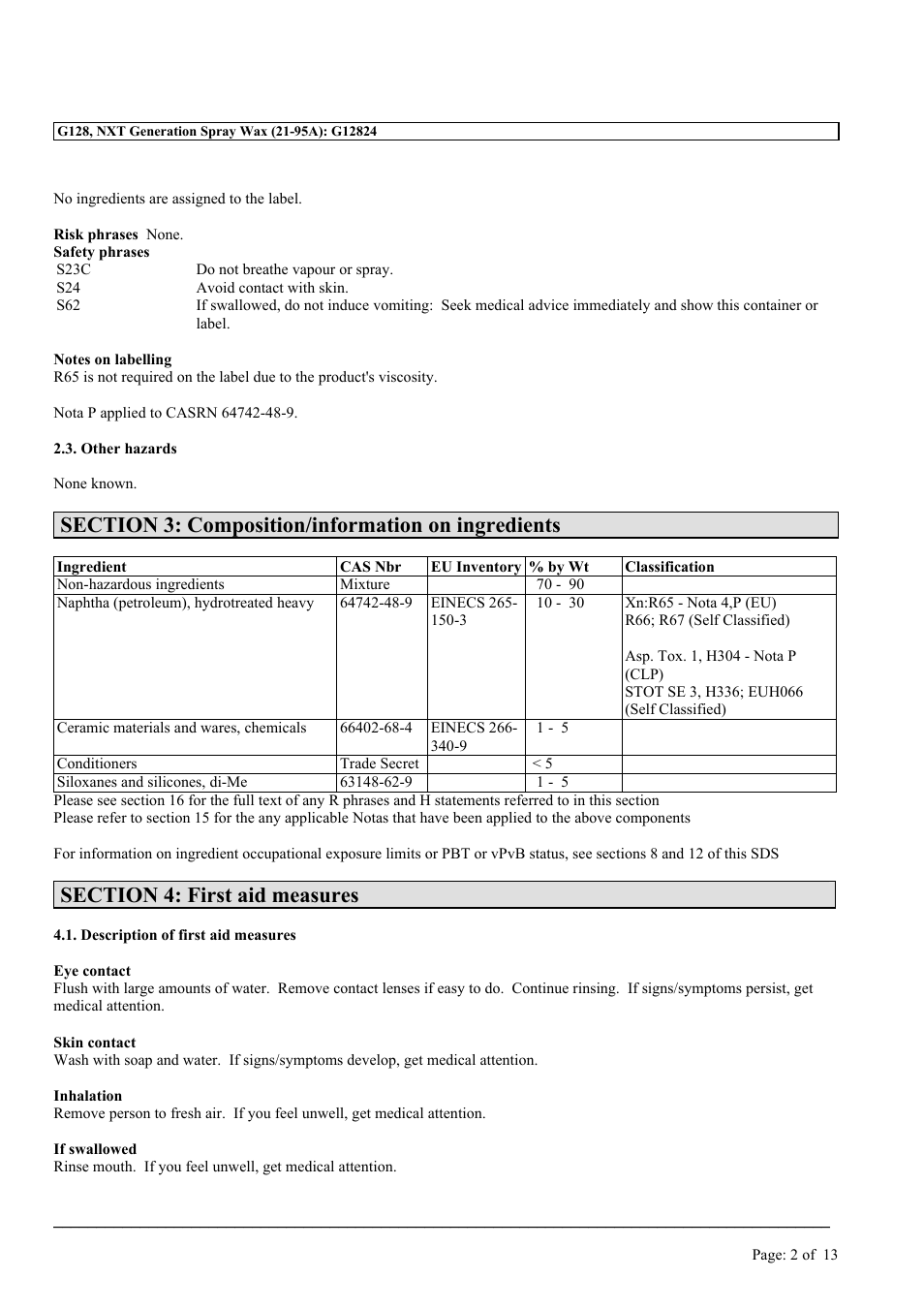 MEGUIAR'S G128 User Manual | Page 2 / 13