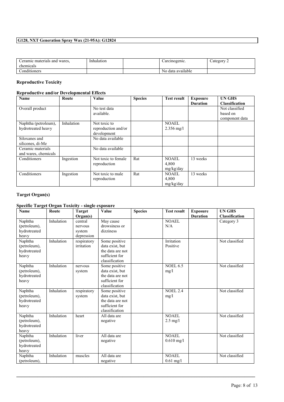 MEGUIAR'S G128 User Manual | Page 8 / 13