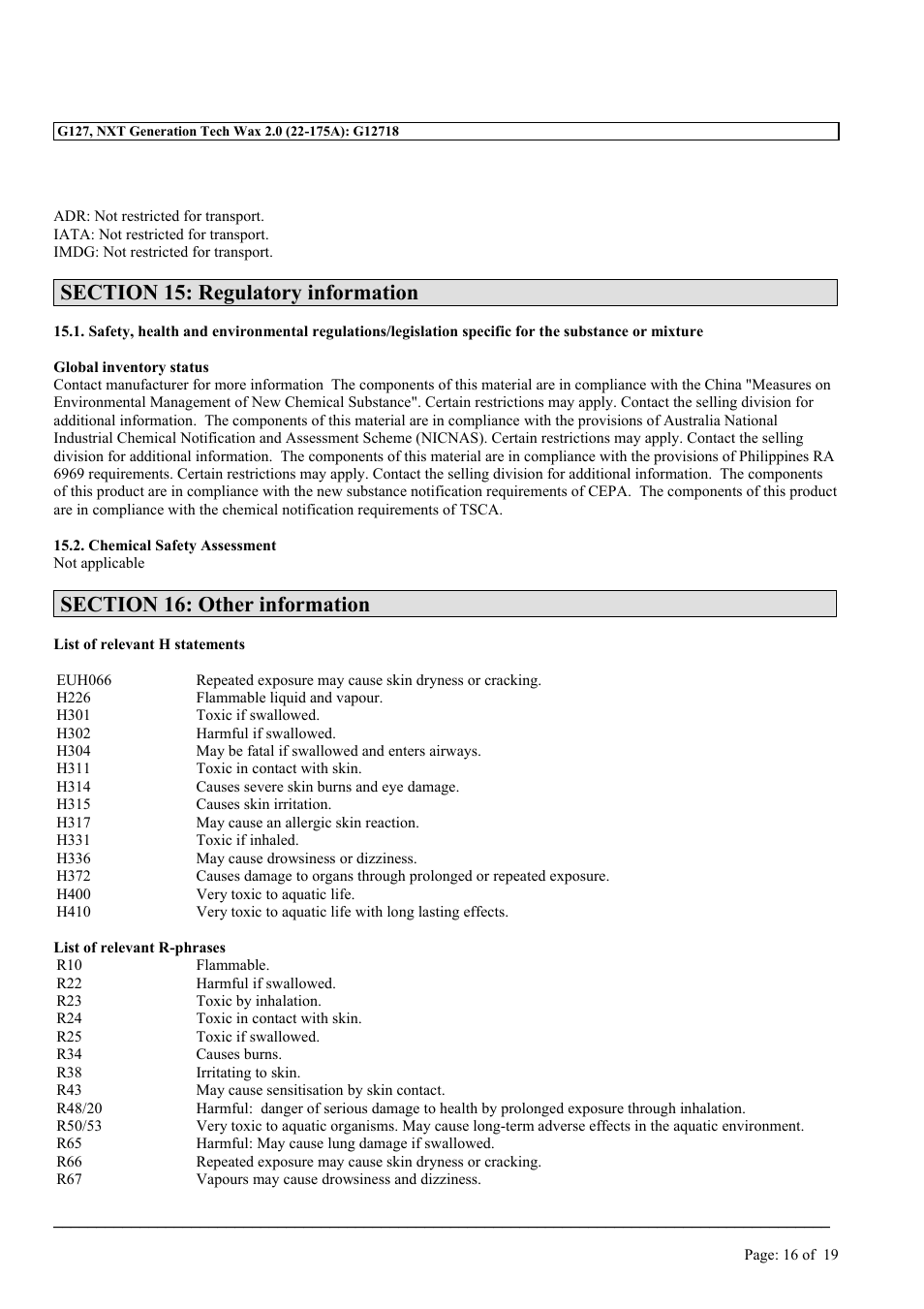 MEGUIAR'S G127 User Manual | Page 16 / 19