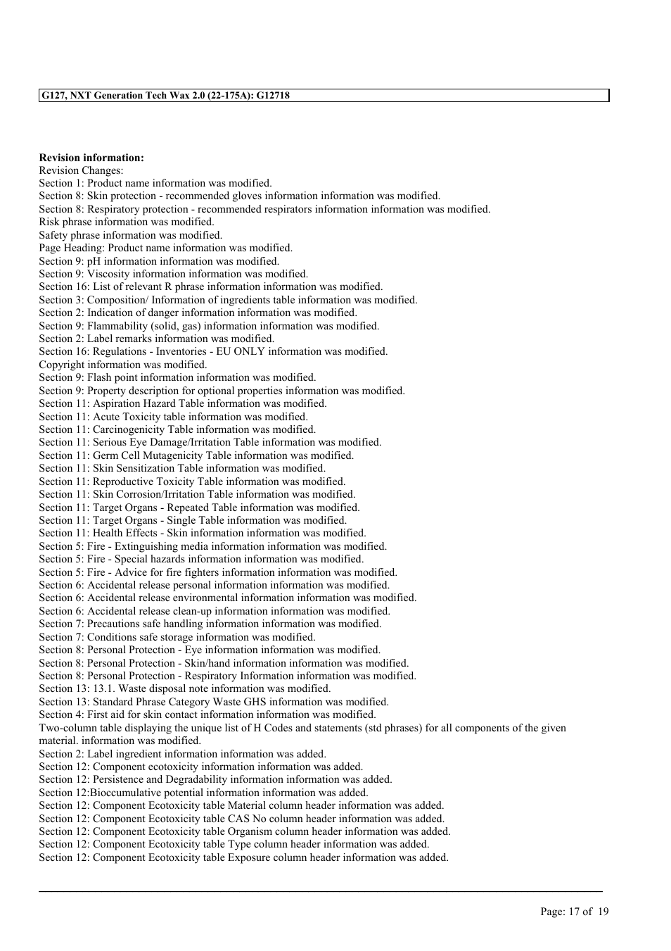 MEGUIAR'S G127 User Manual | Page 17 / 19