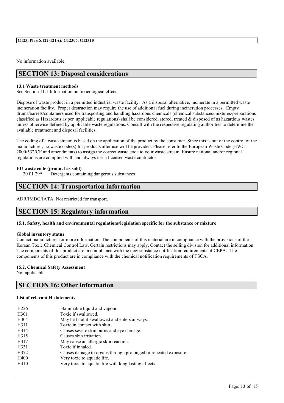 MEGUIAR'S G123 User Manual | Page 13 / 15