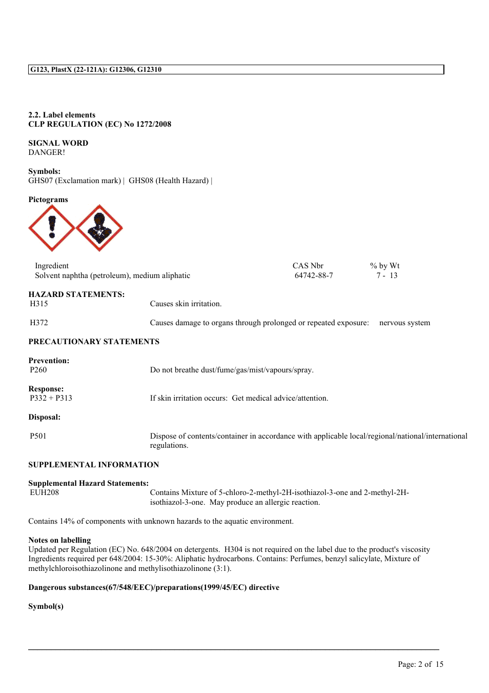 MEGUIAR'S G123 User Manual | Page 2 / 15