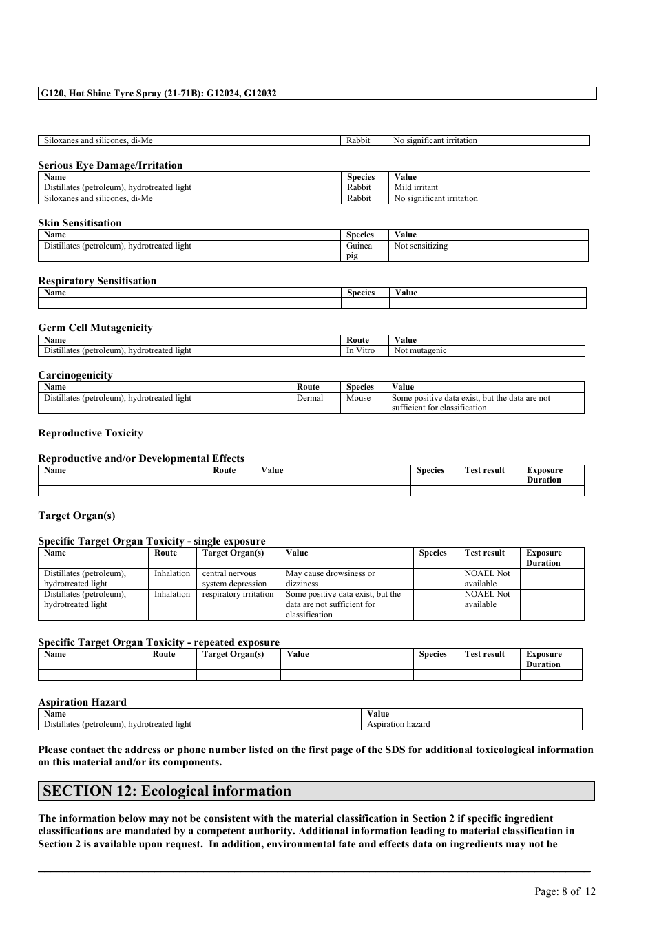 MEGUIAR'S G120 User Manual | Page 8 / 12