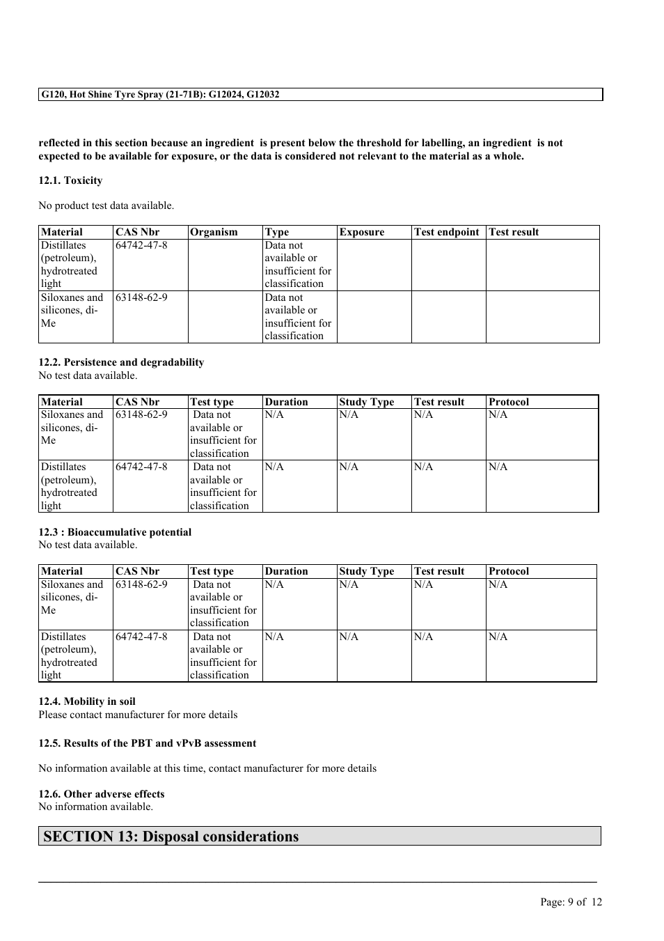 MEGUIAR'S G120 User Manual | Page 9 / 12