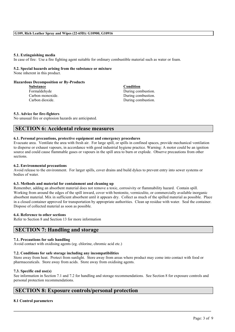 MEGUIAR'S G109 User Manual | Page 3 / 9