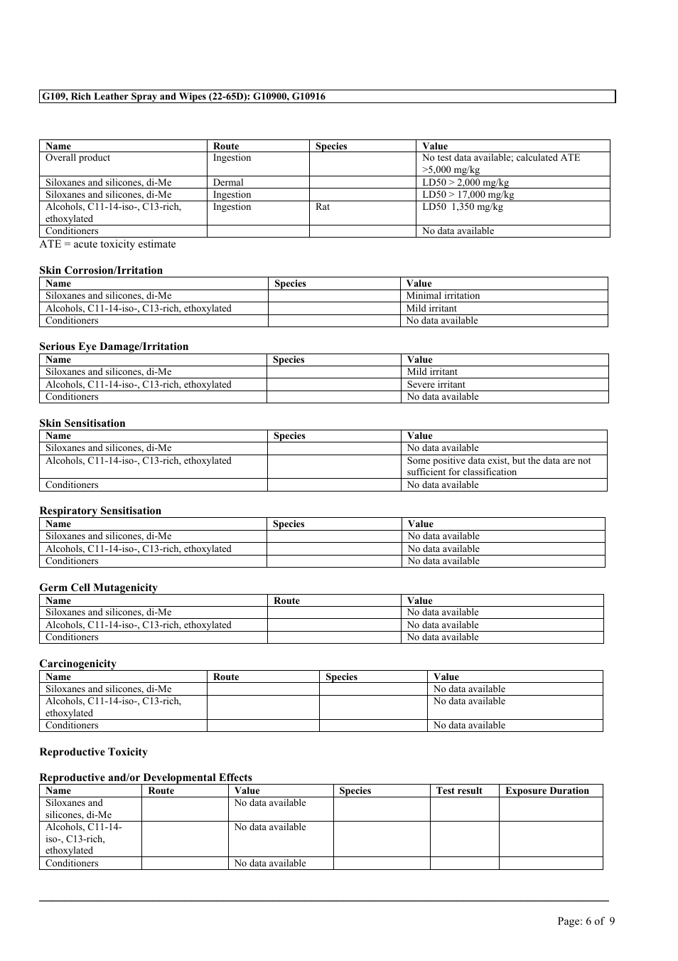 MEGUIAR'S G109 User Manual | Page 6 / 9