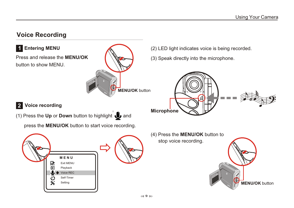 Voice recording | AIPTEK Pocket DV 3100 User Manual | Page 11 / 40