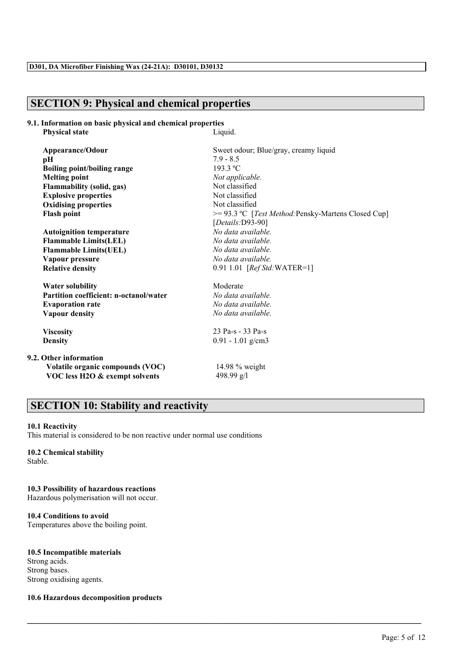 MEGUIAR'S D301 User Manual | Page 5 / 12