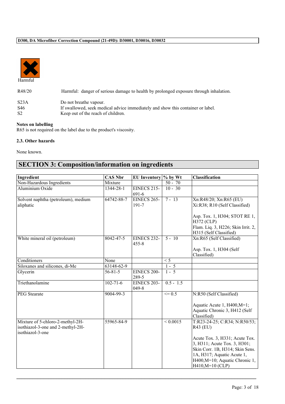 MEGUIAR'S D300 User Manual | Page 3 / 18