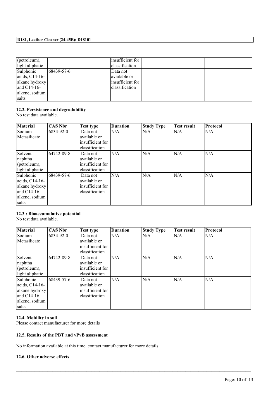 MEGUIAR'S D181 User Manual | Page 10 / 13