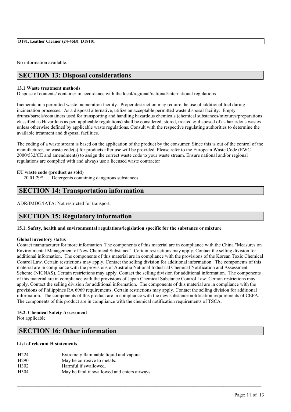 MEGUIAR'S D181 User Manual | Page 11 / 13