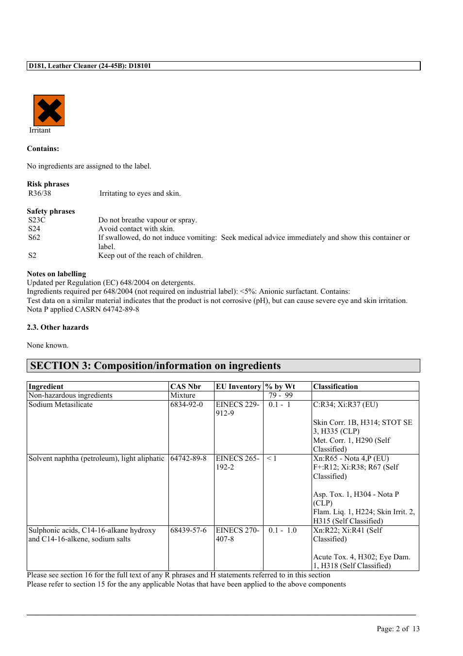 MEGUIAR'S D181 User Manual | Page 2 / 13