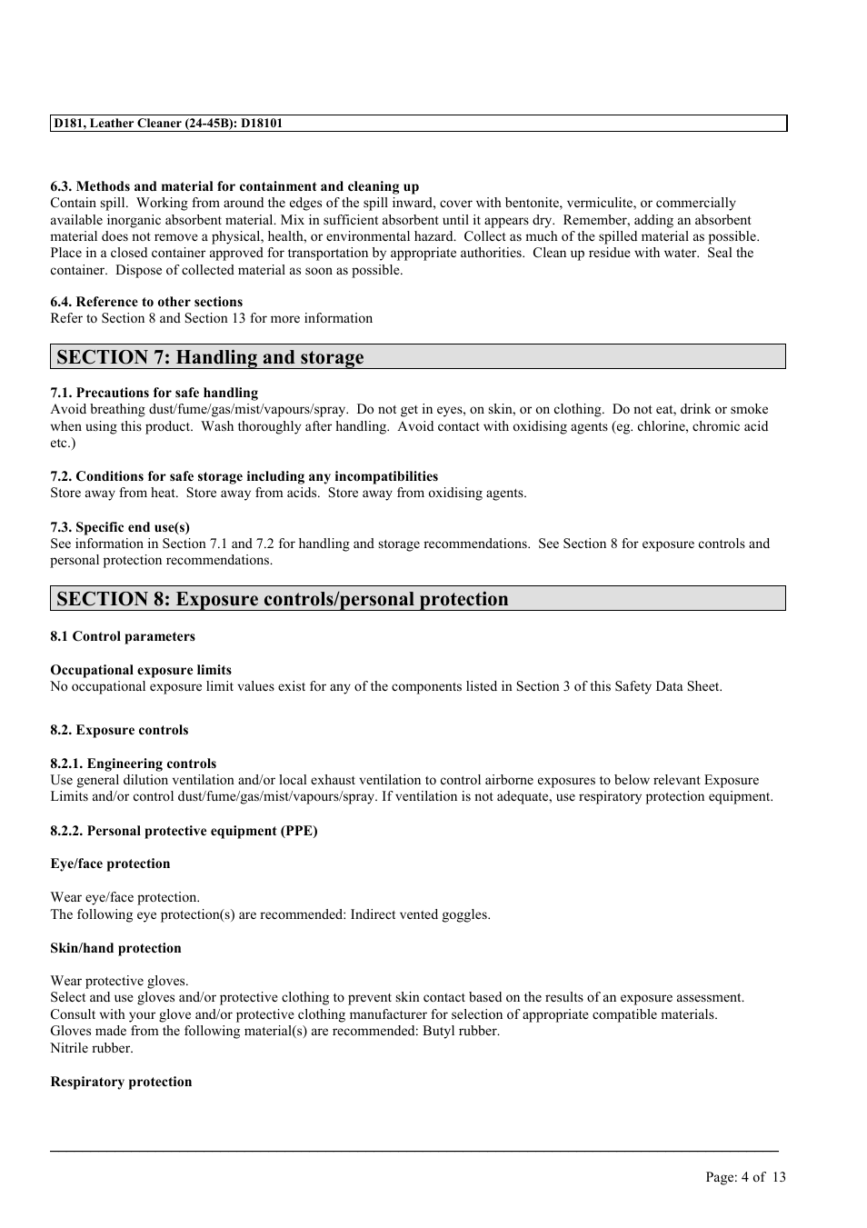 MEGUIAR'S D181 User Manual | Page 4 / 13