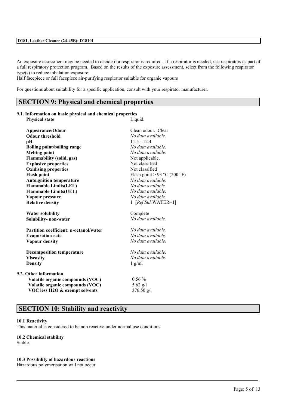 MEGUIAR'S D181 User Manual | Page 5 / 13