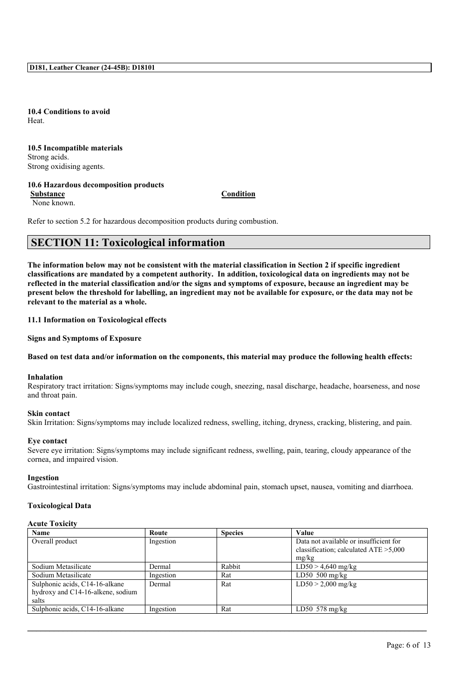 MEGUIAR'S D181 User Manual | Page 6 / 13