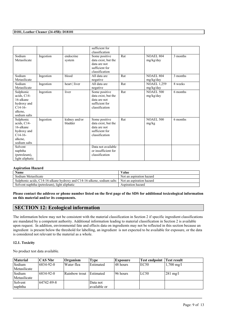 MEGUIAR'S D181 User Manual | Page 9 / 13