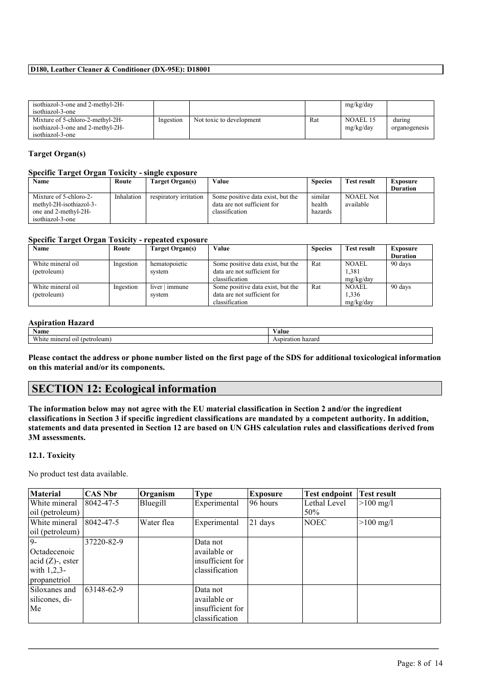 MEGUIAR'S D180 User Manual | Page 8 / 14