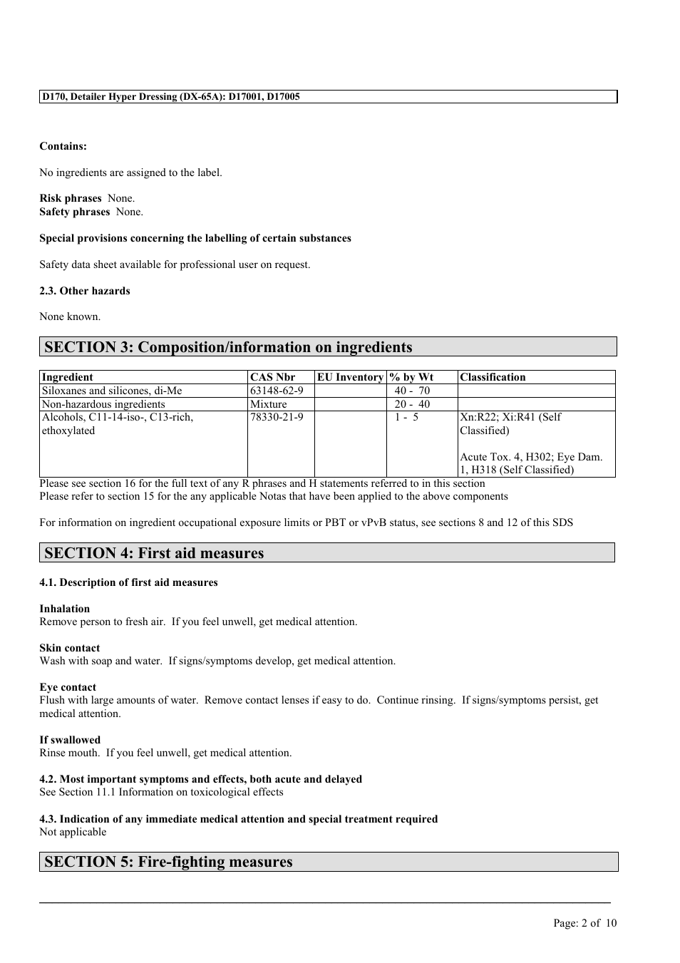 MEGUIAR'S D170 User Manual | Page 2 / 10