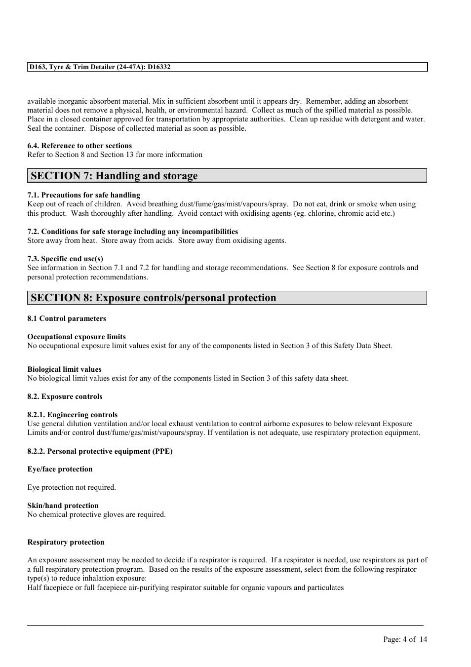 MEGUIAR'S D163 User Manual | Page 4 / 14