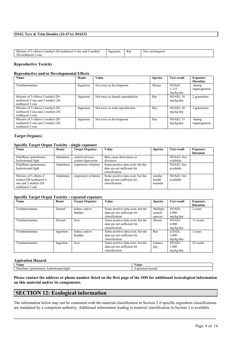 MEGUIAR'S D163 User Manual | Page 8 / 14