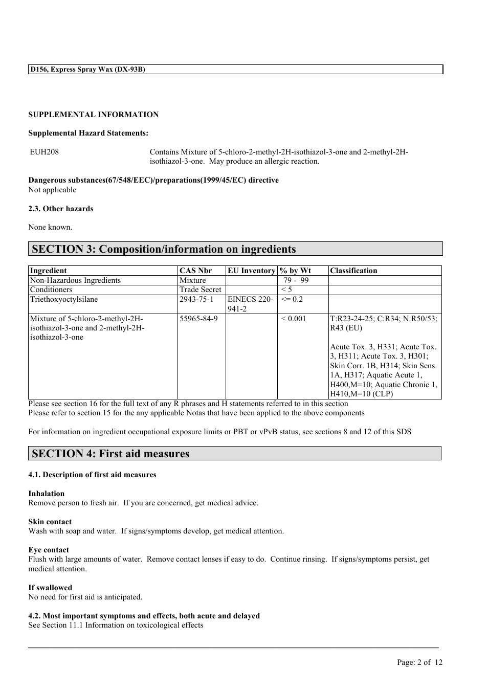 MEGUIAR'S D156 User Manual | Page 2 / 12