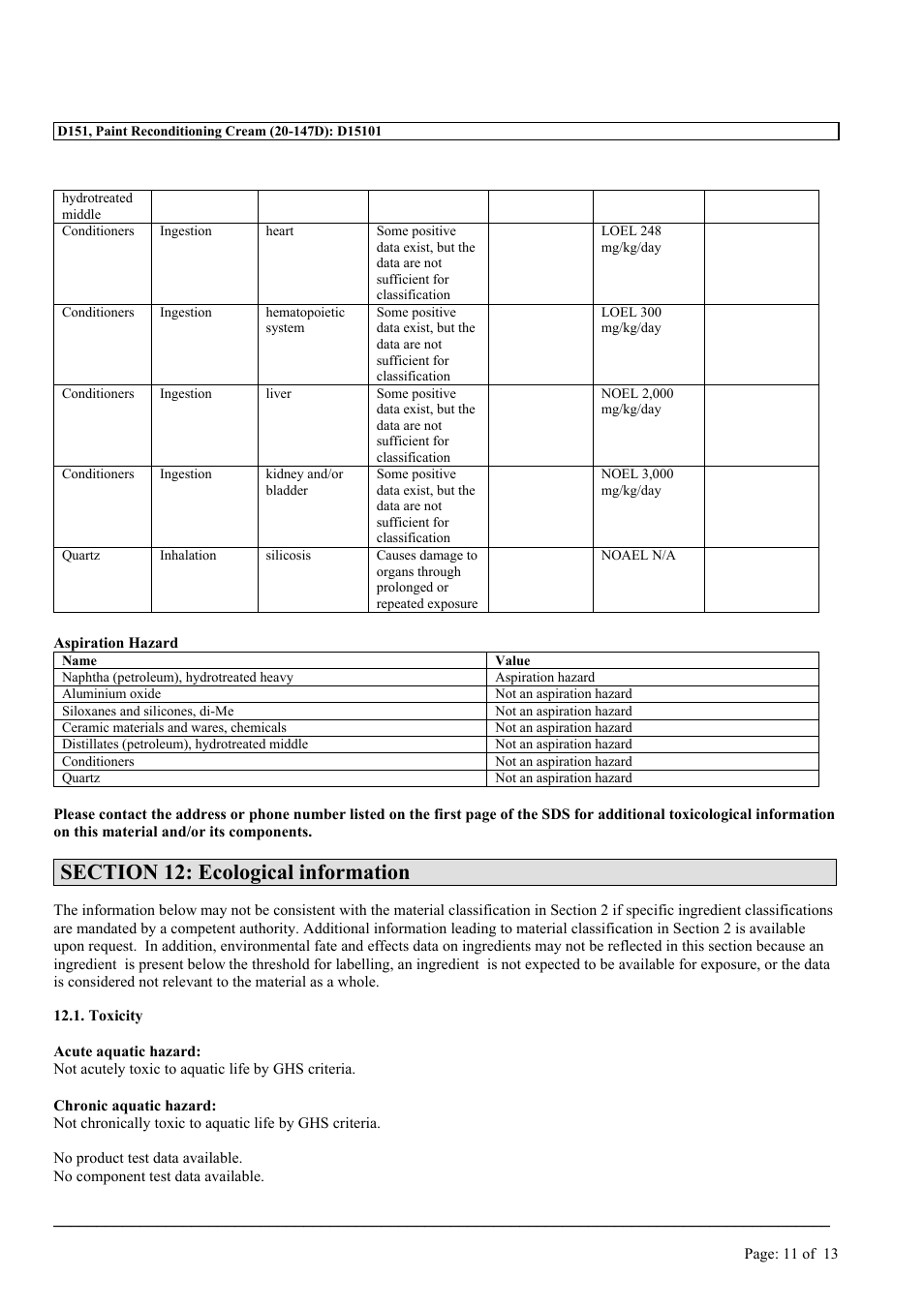 MEGUIAR'S D151 User Manual | Page 11 / 13