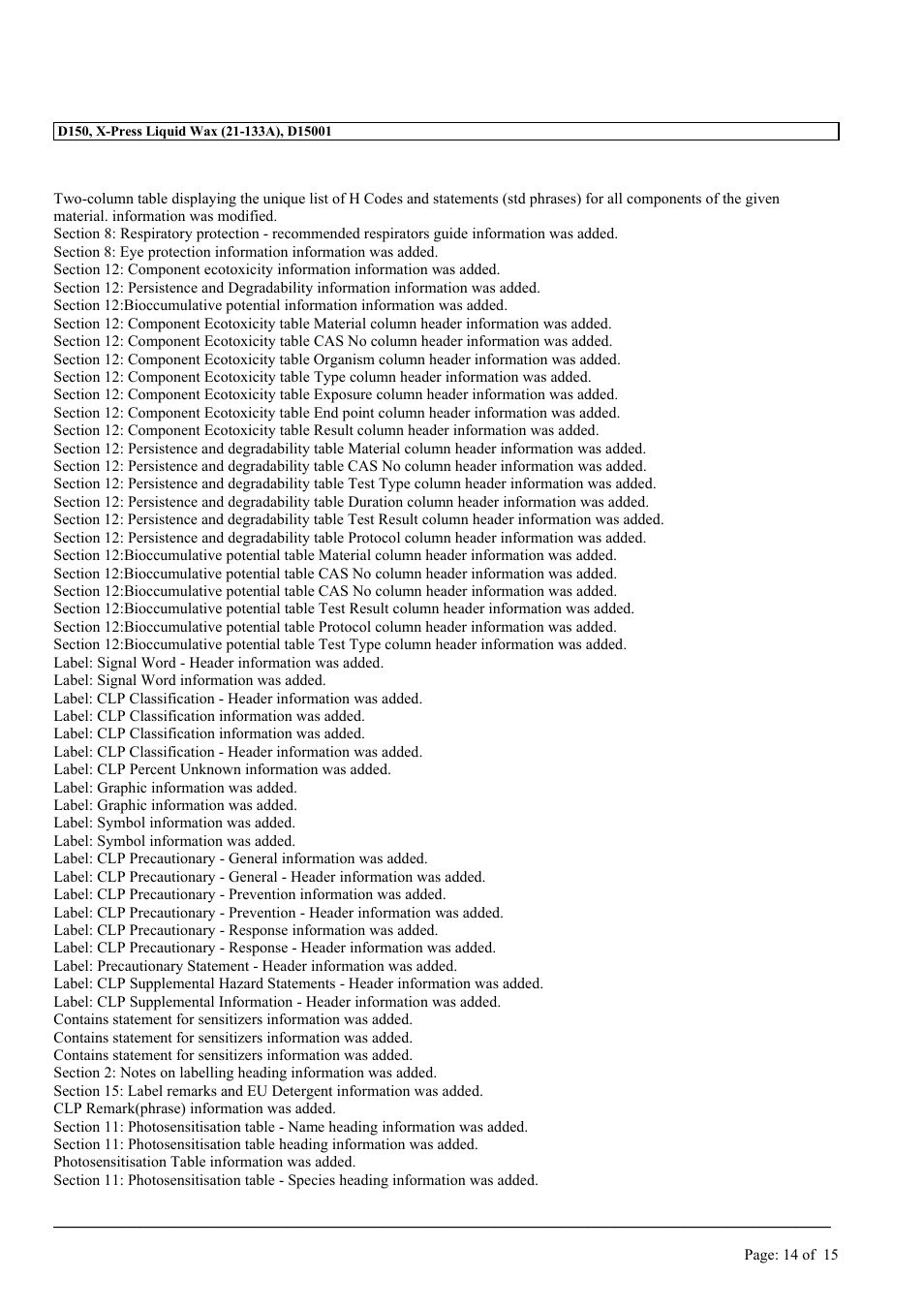 MEGUIAR'S D150 User Manual | Page 14 / 15