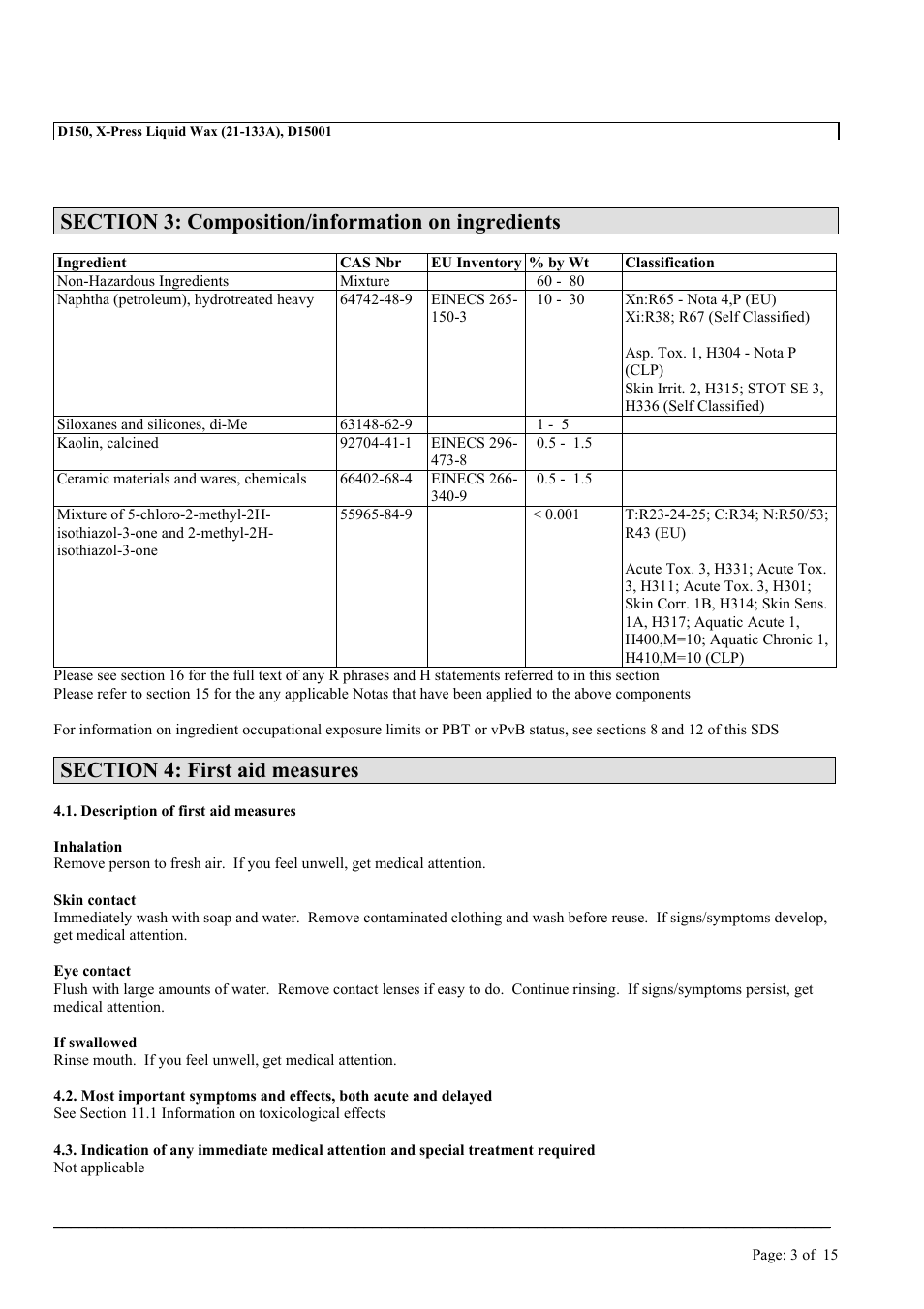 MEGUIAR'S D150 User Manual | Page 3 / 15
