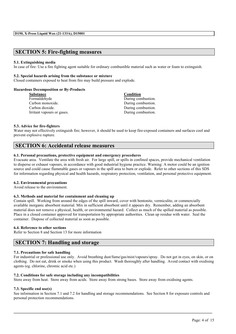 MEGUIAR'S D150 User Manual | Page 4 / 15