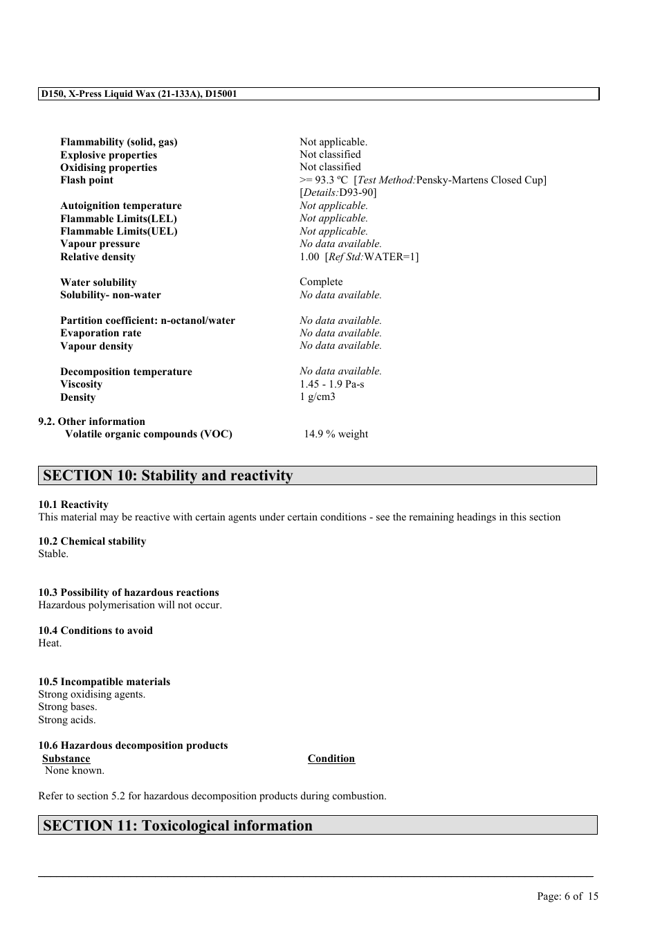 MEGUIAR'S D150 User Manual | Page 6 / 15